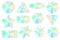 Holographic quality stickers set. Geometric shapes hologram labels, guarantee badges. Rainbow certificate seals. Vector