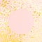 Holographic stars and gold sparkles on pastel pink background. Festive backdrop for your projects