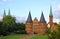 Holsten Gate in Lubeck old town, Germany