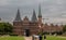 Holsten Gate with Petri church in back, Lubeck, July 13, 2022