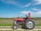 HOLSWORTHY, DEVON, ENGLAND - MAY 30 2021: Vintage tractor, agricultural vehicle at rally. Massey Ferguson 165.