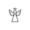 Holy angel outline icon