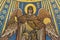 Holy Archangel Michael. Beautiful Mosaic icon under the dome of the Orthodox Church