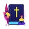 Holy bible abstract concept vector illustration.