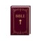 Holy Bible book religion worship icon dark flat