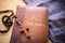 Holy bible and rosary: Christian bible and rosary on a wooden desk