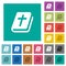 Holy bible square flat multi colored icons