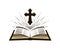 Holy Bible symbol. Worship, church, psalm icon. Vector illustration