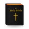 Holy Bible. Vector Vintage Leather Black Book