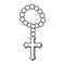 Holy catholic rosary icon