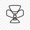 Holy chalice vector linear icon isolated on transparent background, Holy chalice transparency concept can be used for web and mobi