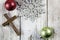 Holy Christian Cross and Christmas Holiday Theme Background