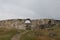 Holy City. The ruins of the ancient Hierapolis city next to the travertine pools of Pamukkale, Turkey