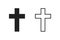 Holy cross isolated vector icon. Christian cross church logo. Church icon. Christian religious illustration