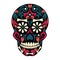 Holy Death, Day of the Dead, Mexican Sugar Skull,Dead, Feast of Death, Vector Skeleton Head Drawing