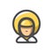 Holy Face With Halo Vector icon Cartoon illustration
