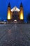 Holy Family Church in The Hague at night