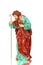 Holy Family: Saint JosephCeramic Figurine isolated