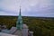 Holy hill national shrine and basilica of Mary help us Christians copper steeple fall colors from the tower