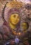 The holy icon of Panagia of Bethlehem in The magnificent Basilica of Christâ€™s Nativity in Bethlehem