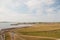 Holy Island or Lindisfarne harbour on Northumberland Coast