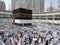 The Holy Kaaba is the center of Islam inside Masjid Al Haram in Mecca