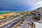 Holy Land of Israel. Green Dead Sea before storm. View over Ein Bokek.