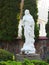 Holy Mary statue in catholic church yard, Lithuania