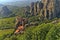 Holy Monastery of Saint Nicholas and Monastery of Rousanou on a sunny day