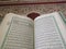 The Holy Quran in English and Arabic on a beautiful Eastern-Pattern Styled Rug