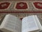 The Holy Quran in English and Arabic on a beautiful Eastern-Pattern Styled Rug