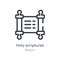 holy scriptures outline icon. isolated line vector illustration from religion collection. editable thin stroke holy scriptures
