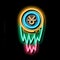 Holy Shaman Tambourine neon glow icon illustration