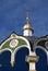 Holy spring source. Trinity Sergius Lavra in Russia. Color photo.