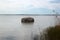 Holy stone, an erratic boulder and famous natural monument in Vistula lagoon near Tolkmicko, Northern Poland