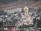 Holy Trinity Cathedral in Tbilisi - church and surrounding zoom in