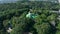Holy Trinity Ioninsky Monastery of the Ukrainian Orthodox Church. Orbiting Panorama Drone Shot of Monastery with a