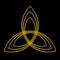 Holy Trinity, Triquetra symbol,Trinity or trefoil knot, Celtic symbol of Eternity.