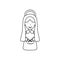 Holy virgin mary cartoon