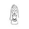 Holy virgin mary cartoon