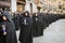 Holy Week in Zamora, Spain, procession of JesÃºs Nazareno section of Ladies of the Virgin of Solitude.