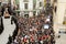 Holy Week in Zamora, Spain, procession of the Royal Brotherhood of the Holy Burial on the afternoon of Good Friday.