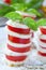 Homamade traditional healthy nutrition caprese