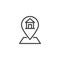 Home address outline icon