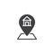 Home address vector icon