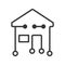Home AI Automation line icon
