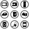 Home appliance icons set