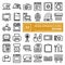 Home appliance line icon set, household symbols collection, vector sketches, logo illustrations, electrical appliances