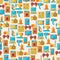 Home appliances and electronics seamless patterns