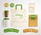 Home bakery identity design with food pattern, illustrati